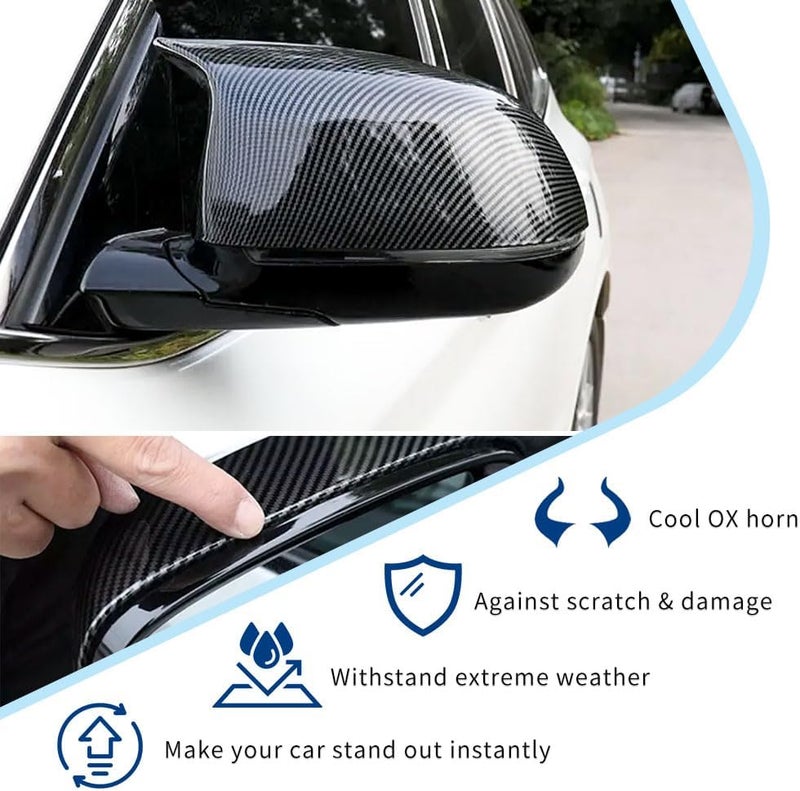 XPHAZZ Side Mirror Cover Compatible with X3 G01 X4 G02 / Pre-lci X5 G05 X6 G06 X7 G07 (Carbon Fiber Pattern, G01 G02 G05) - Image 4